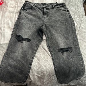 Express straight ankle high rise black jeans